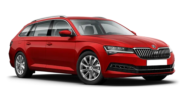 Skoda Superb 2026 года в цвете красный металлик velvet red
